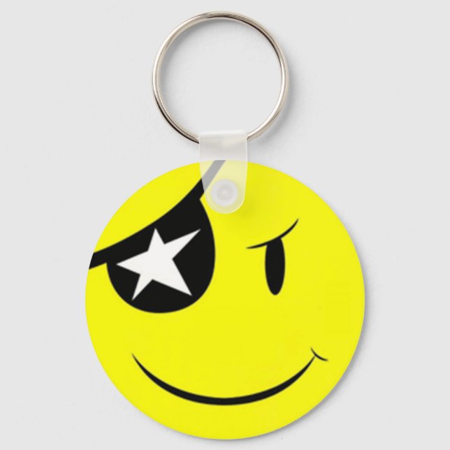 Pirate Smile Face Keychain (Front)