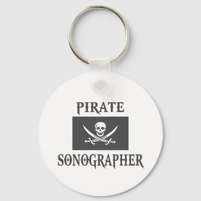 Pirate Sonographer Keychain (Front)