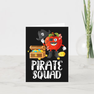 Pirate Squad Funny Apple Teacher Talk Like Pirate Card