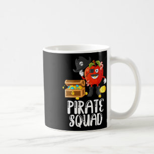 Pirate Squad Funny Apple Teacher Talk Like Pirate Coffee Mug