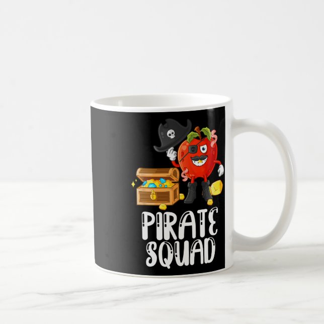 Pirate Squad Funny Apple Teacher Talk Like Pirate  Coffee Mug (Right)
