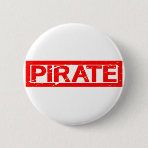 Pirate Stamp 2 Inch Round Button
