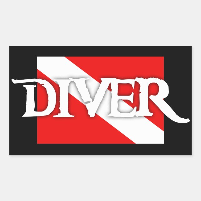 Pirate-style Dive Flag Sticker (Front)