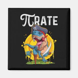 Pirate T-rex Pi Rate Dino Pi Rate Math Geek Funny  Magnet