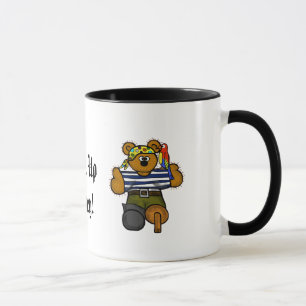 Pirate Teddy Bear and Treasure Map Mug