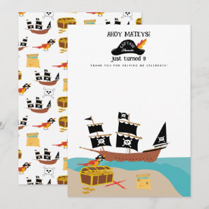 Pirate Thème Anniversaire Merci