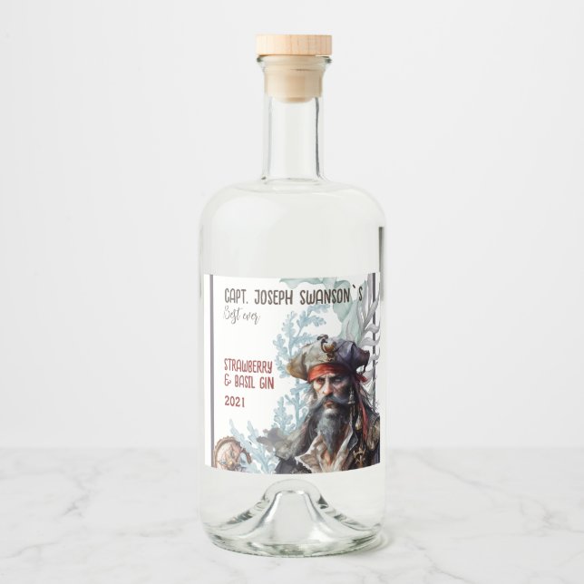 Pirate theme artsy Food and Beverage Label Set (Front)