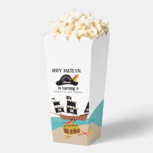 Pirate Theme Birthday Party Thank You Favor Box