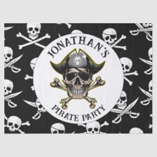Pirate theme Party Adult Skull.Cross Bones Tissue Paper