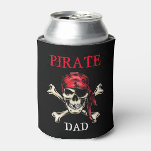 Pirate theme Party Adult Skull. DAD Salty Skull Can Cooler