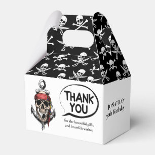 Pirate theme Party Adult Skull Nautical Favor Box