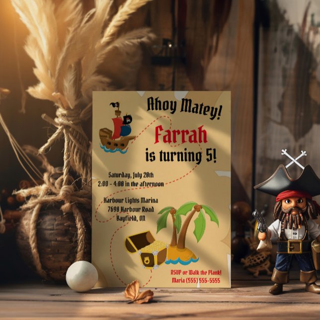 Pirate Themed Birthday Party Invitation (Creator Uploaded)