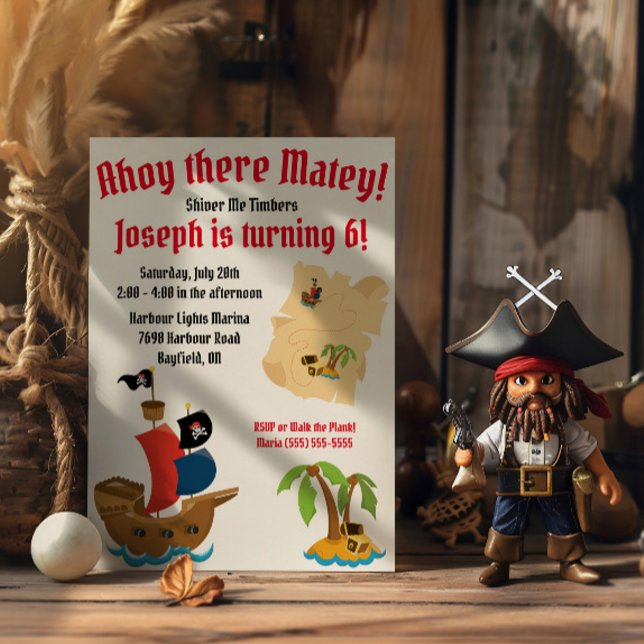 Pirate Themed Birthday Party Invitation (Creator Uploaded)