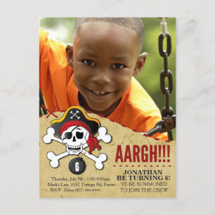 Pirate Themed Party Invitation for Kids