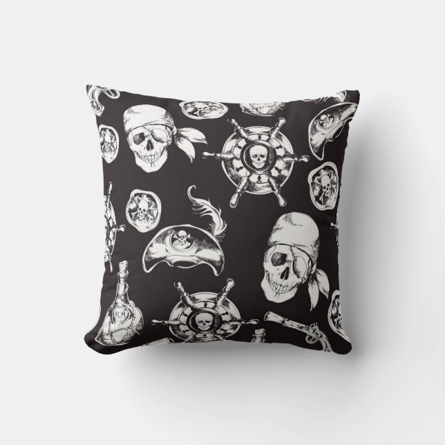 Pirate Throw Pillow (Front)