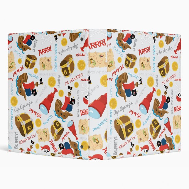  Pirate tREASURE  3 Ring Binder (Background)