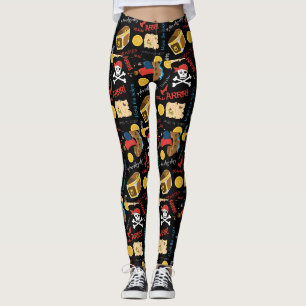 Pirate treasure capri leggings