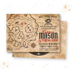 Pirate Treasure Map Birthday Invitation<br><div class="desc">Pirate treasure map birthday invitation</div>