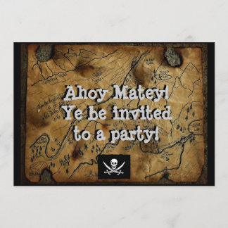 Pirate Treasure Map Haines Alaska Invitation