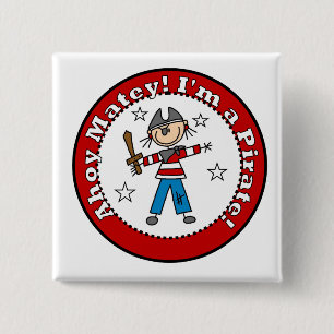 Pirate Tshirts and Gifts 2 Inch Square Button