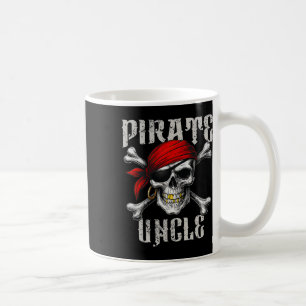 Pirate Uncle Jolly Roger Flag And Skull Crossbones Coffee Mug