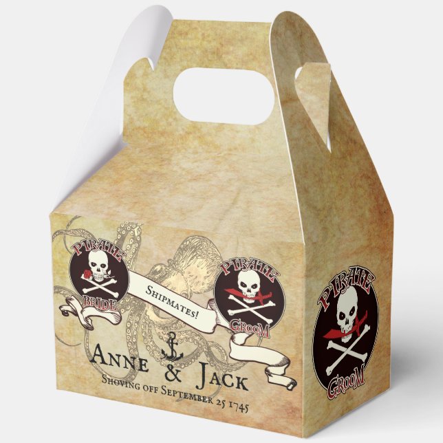 Pirate Wedding Favor Box (Front)