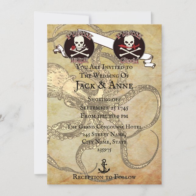 Pirate Wedding  Invitation (Front)