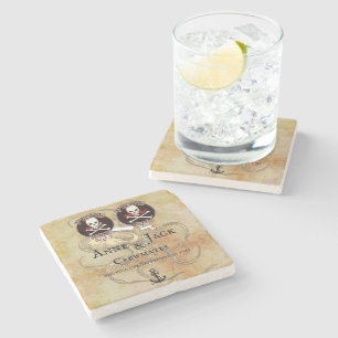 Pirate Wedding  Stone Coaster