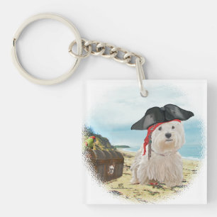 Pirate Westie Keychain