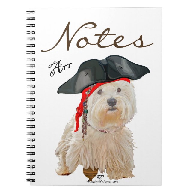 Pirate Westie Notebook (Front)