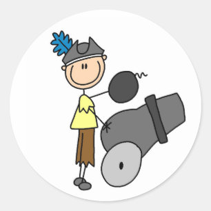Pirate With Cannon Sticker