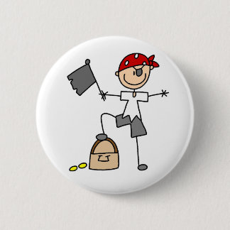 Pirate With Treasure Button