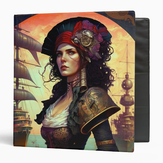 Pirate Woman Fantasy Art Binder (Front/Inside)