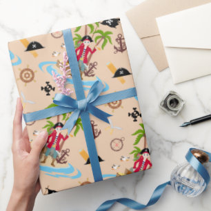 pirate wrapping paper