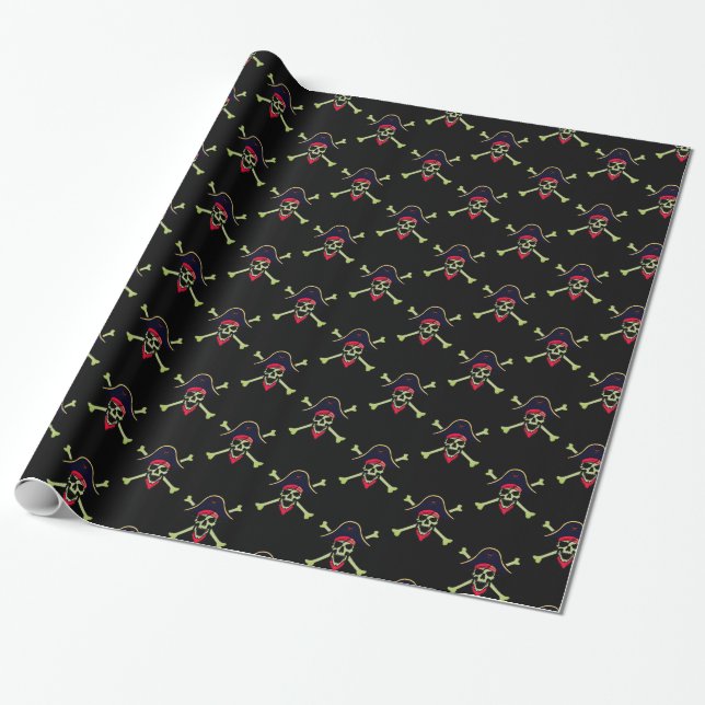 Pirate Wrapping Paper (Unrolled)