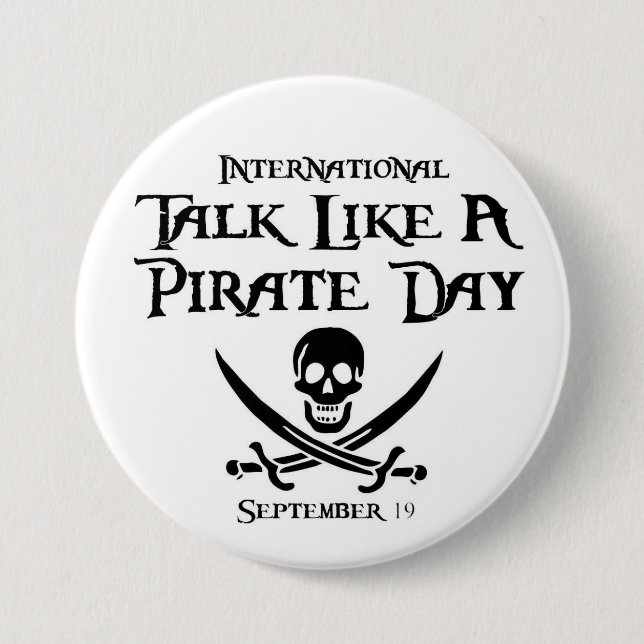 PirateDayButton 3 Inch Round Button (Front)