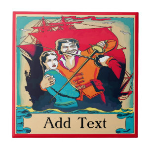 Pirates, add text, personalize tile