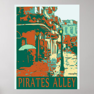 Pirates Alley Green Poster