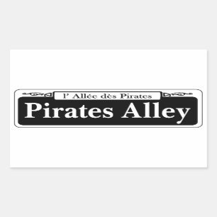 Pirates Alley, New Orleans Street Sign Sticker