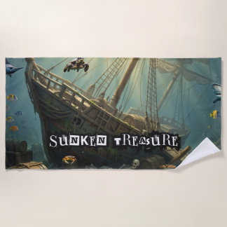 Pirates and Ships Beach Towel