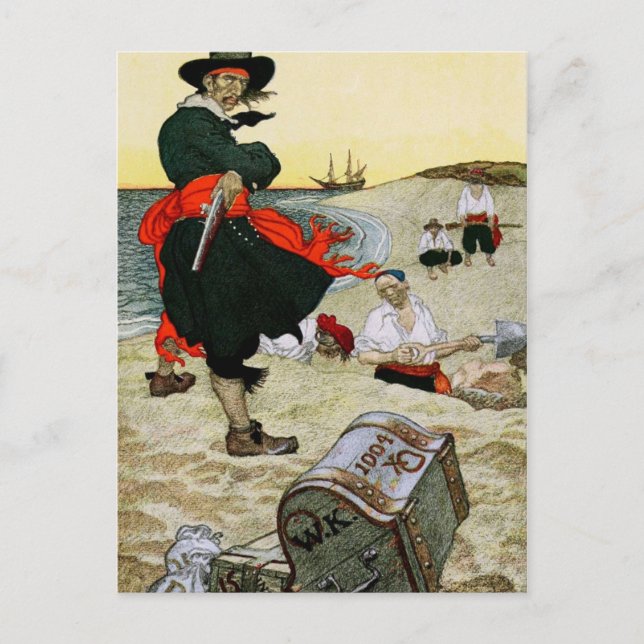 Pirate's Buried Treasure Postcard (Front)