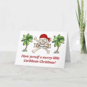 Pirate's Caribbean Christmas Holiday Card