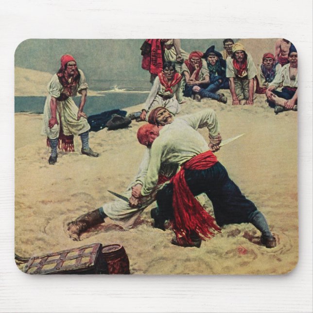 Pirates Fight Over Treasure Mouse Pad (Front)