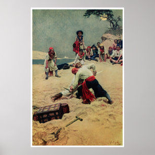 Pirates Fight Over Treasure Poster