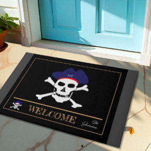 Pirates Flag & Captain Jack, house mats /Welcome