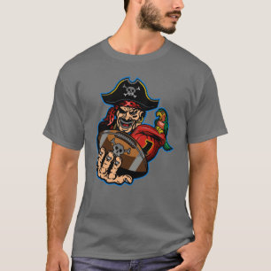 pirates football player mascot holding ball T-Shirt