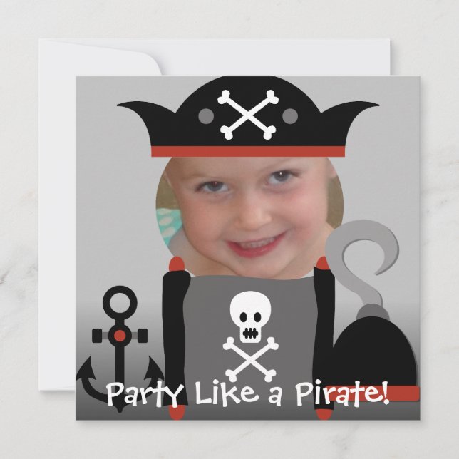 Pirates Girl Party comme un Invitation d'anniversa (Devant)