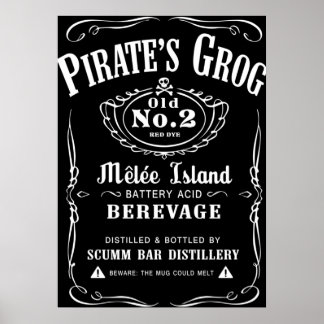 Pirate's grog poster