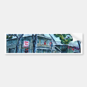 pirates house savannah georgia watercolor painting bumper sticker