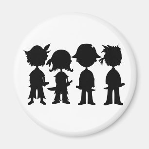 Pirates in Silhouette Magnet